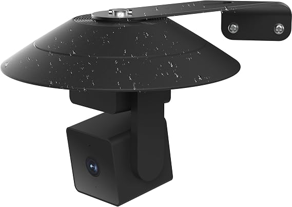 Gcioii Wall Mount for WYZE Cam Pan V3 & Cam Pan V4, Weatherproof Cover and Outside Corner Accessories, Reduce Blind Spots (1 Pack Black,Camera not Included)