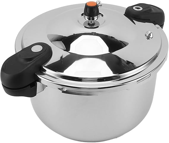 Stainless Steel Pressure Cooker, 80kpa Dual Handle Pressure Canner Large Capacity Pressure Cooking Pot Kitchen Pressure Pan for Gas Stove Electric Stove Induction