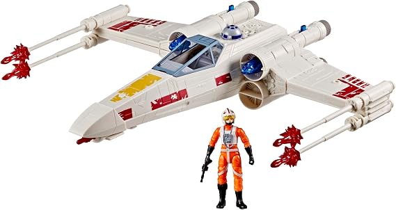 STAR WARS Epic World of Action Luke Skywalker's Force Strike X-Wing, 4-Inch Scale Action Figure & Vehicle, Toys for Boys & Girls Ages 4+ | 4-Inch Scale Action Figure & Vehicle, Toys for Boys & Girls Ages 4+