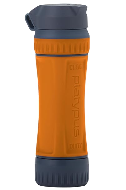 Platypus Quickdraw Ultralight Backpacking Water Filter, Orange