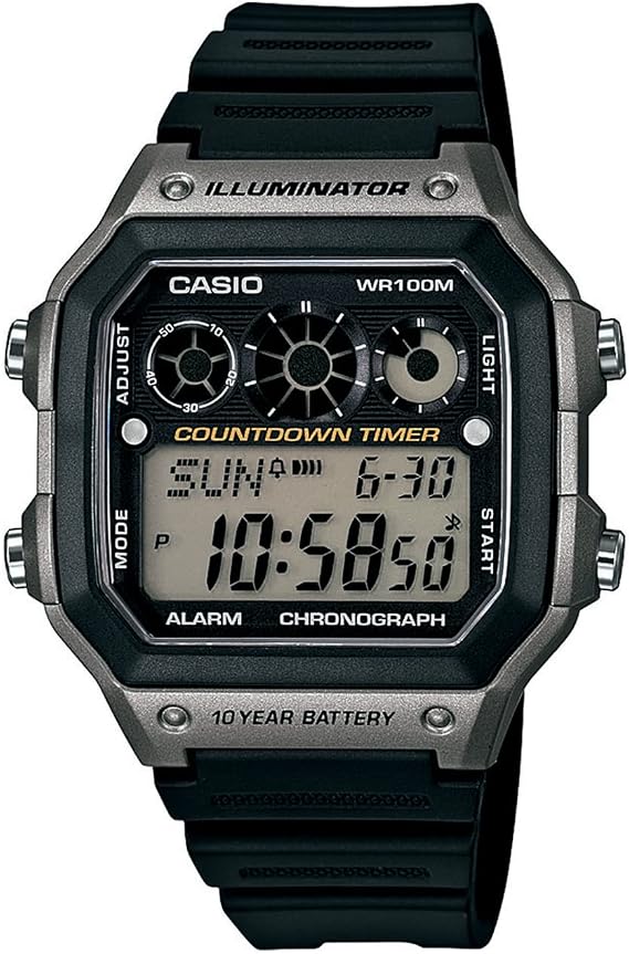 Casio AE-1300WH-8A AE1300WH-8A Sports Digital Black Gray Men's Watch Parallel Import
