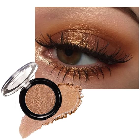CAKAILA Monochrome Powder Eyeshadow Palette Makeup,Dark Brown Natural Neutral Single Shimmer Eye Shadow for Older Women,Buildable Sparkly Eye Finish,Long Lasting Naturing-Looking
