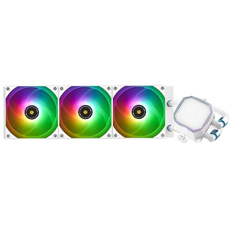 TR-Thermalright Frozen Prism 360 White ARGB Liquid CPU Cooler,360mm Aio Cooler,3x120mm PM Fan-2000RPM,for AM4/AM5,Intel LGA1851/1700/1150/1151
