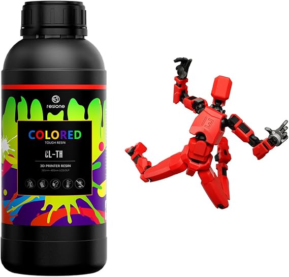 RESIONE CL-TH Tough ABS-Like Color 3D Printer Resin, Race Red, 1KG