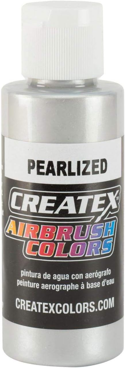 Createx Airbrush Paint, Pearl Silver, 2 oz