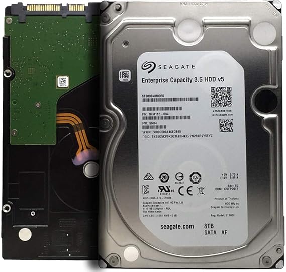 Seagate Exos 7E8 8TB Enterprise Capacity HDD - 7200 RPM 256MB Cache SATA III 6Gb/s Interface 3.5" Internal Hard Drive Crypto Chia Mining - ST8000NM0055