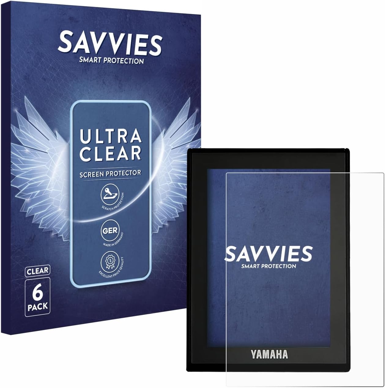 Savvies 6 Pack Screen Protector compatible with Yamaha LCD Display (E-Bike Display) Protection Film Clear