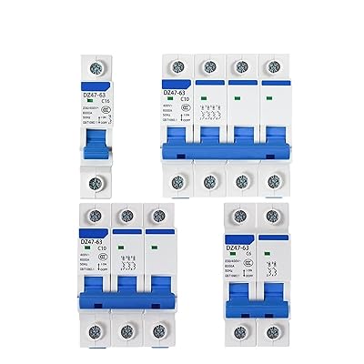 MCB DZ47-63 1P 2P 3P 4P 6A-63A AC 230V400V C Type Circuit Breaker Overload Protector DIN Rail Breaking Capacity Air Switch4P,40A