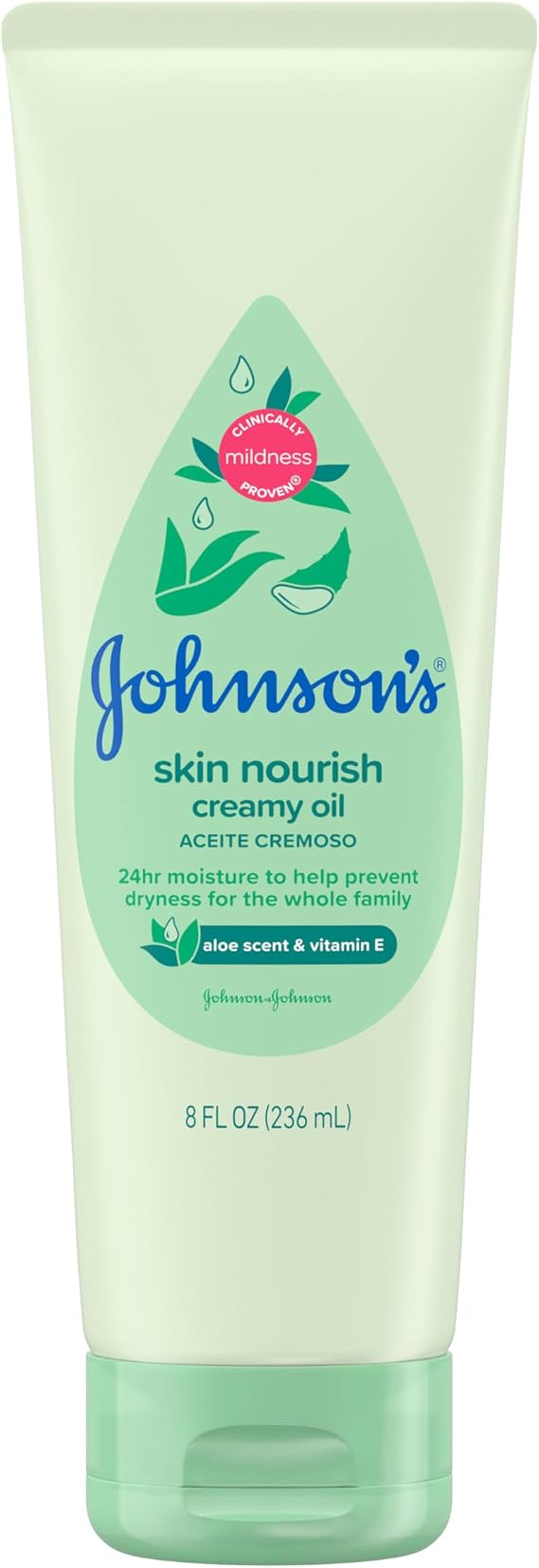 Johnson's, Baby Oil Creamy Aloe & Vitamin E, 8 fl oz by Johnson's