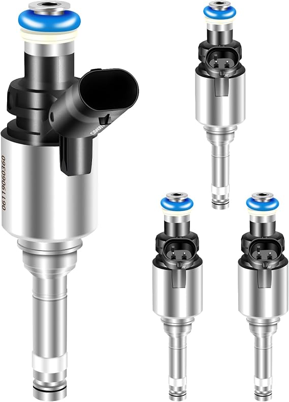 4Pcs Fuel Injectors 06H906036G Upgraded Injector 6 Holes 2.0L L4 GDI Gas Compatible with Audi A3 A4 A5 A6 Q3 Q5 TT 2008-2016, for VW Passat Jetta CC EOS GTI Beetle Tiguan 2008-2017 Set of 4