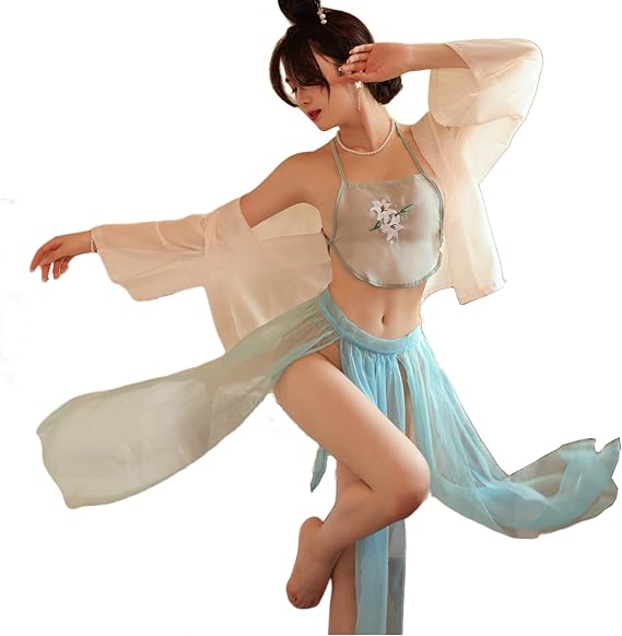 SINMIUANIME Women's Anime Cosplay Lingerie Classical Embroidered Hanfu Asian RolePlay Suit Cheongsam Dress Costumes