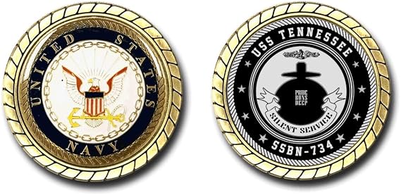 USS Tennessee SSBN-734 US Navy Submarine Challenge Coin - Officially Licensed