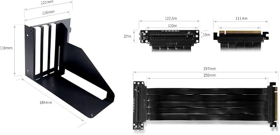 InWin PCI-E Riser Cable & Socket Vertical GPU Kit