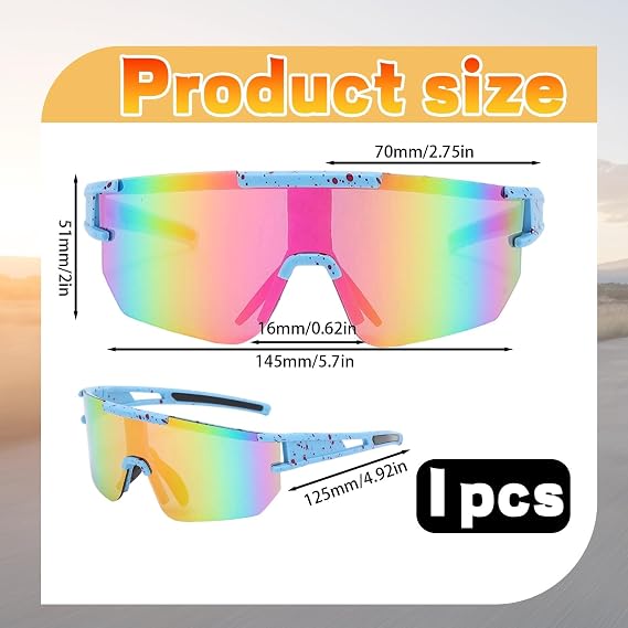Ski Sunglasses Lightweight Frame, Premium Sunglasses for Running glasses Women& Men, Sports Sunglasses or Cycling Glasses, Ideal for Outdoor Sports Like Hiking, Fishing, and Skiing