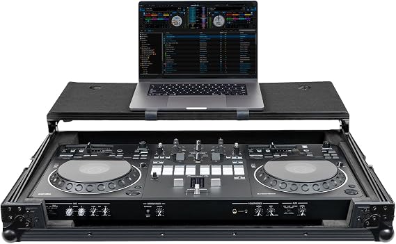 Headliner Pitch Black Flight Case Compatible with Pioneer DJ DDJ-REV5 Controller with Laptop Platform - Custom Fit DJ Controller Case, Rugged Design, Stackable Ball Corners - Ideal for DJs On the Go