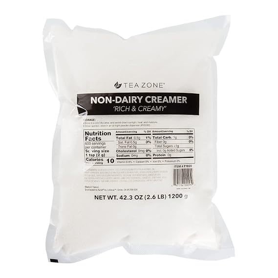 Tea Zone P1020a Non-Dairy Creamer Original Rich & Creamy powder for milk tea, coffee, beverage, sweets - 2.6lb (Bag)