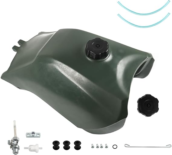 Silscvtt Fuel Tank Replacement for Honda FourTrax 300 TRX300 2x4, TRX300FW 4x4 1993-2000 Green Plastic 113-925-12