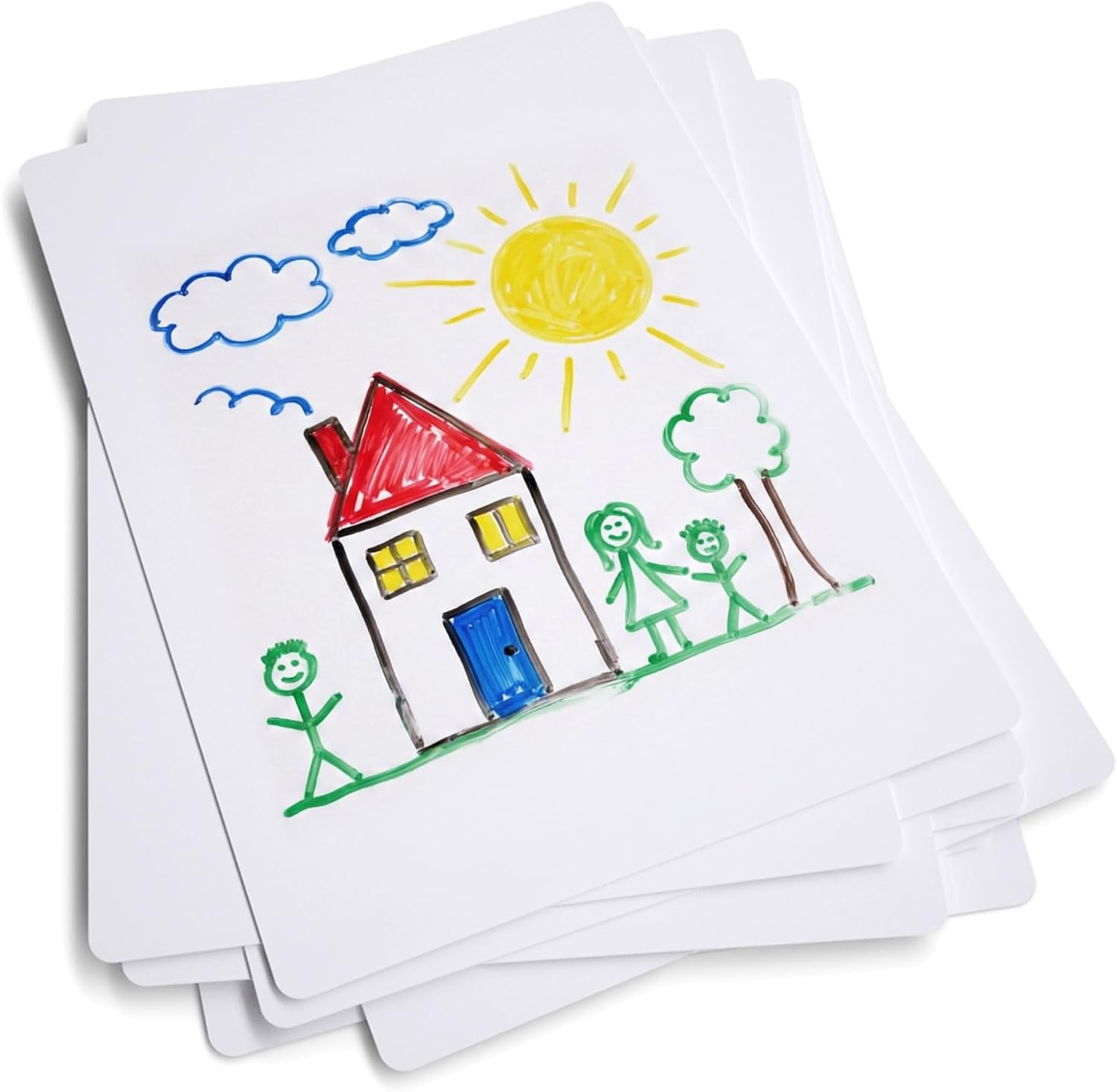 Show-me - A4 Mini Whiteboards | Plain Drywipe Boards | Lightweight 0.5mm Super-Flexible Design | Portable Classroom and Study Essential for School Use, Pack of 30