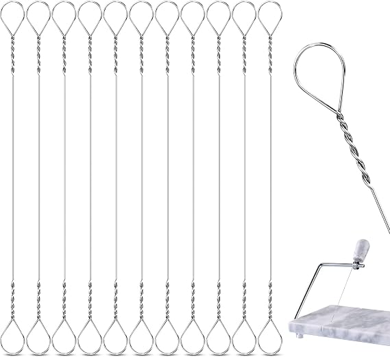 Nuanchu 10 Pcs Cheese Slicer Wire Replacement for Polished Marble, Style 1