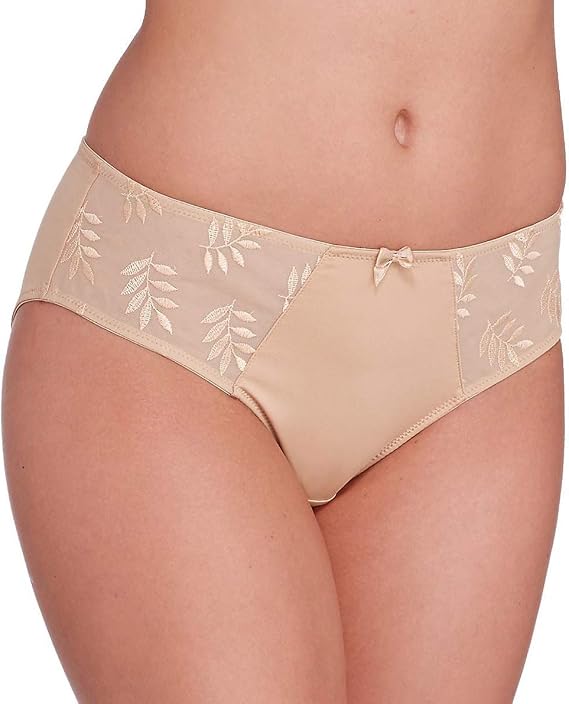 Panache Women's Tango Brief Microfibre Underwear with Leaf Embroidery, Soft and Comfortable Fit
