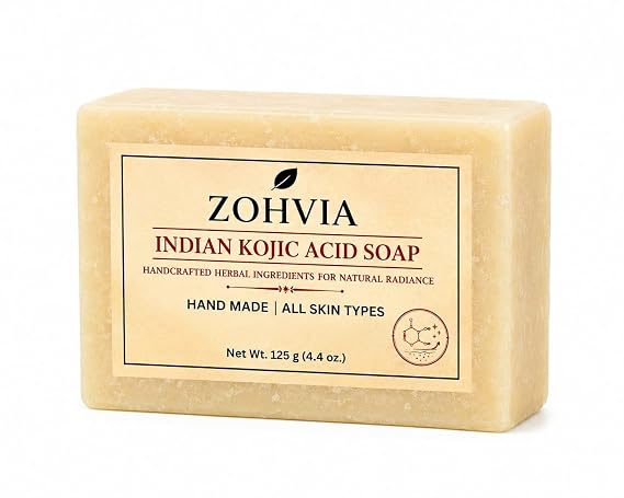 Kojic acid soap 5% Kojic Acid bar with Niacinamide, Aloe Vera, Vitamin E & Coconut Oil, Handmade Face & Body Beauty Bar, Hydrating Daily Cleanser, Inspired by Ayurvedic Skincare Practices, 4.4oz
