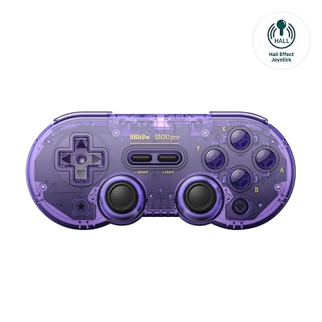 8Bitdo SN30 Pro Bluetooth Controller for Switch1/2,Windows, Crystal Purple