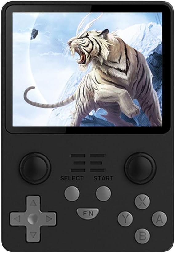 RGB20S Handheld Game Console Built-in 15,000 Games 64G 3.5 Inch IPS Screen Open Source System, Retro Games Consoles Classic Emulator (Black)