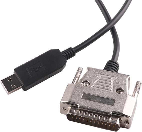 USB to DB25 RS232 Serial Adapter Converter Cable