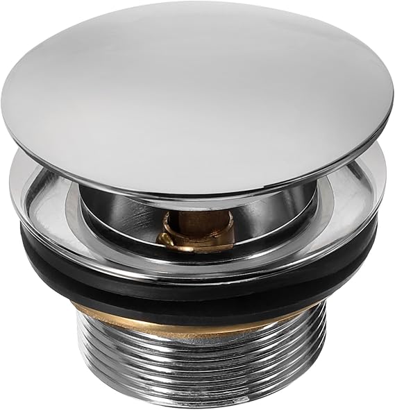 Bath Tub Drain Stopper Foot-Operated Tub Drain Filter Replacement Universal Bathroom Stopper for Bathtub Easy Install Helps Prevent Clogging 2.79 X 2.79 X 2.55 in