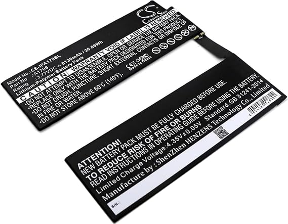 8130mAh / 30.65Wh Battery for A1701, A1709, MPMF2LL/A, MPMG2LL/A, MPMH2LL/A, MQDT2LL/A, MQEY2LL/A, MQF02LL/A, MQF12LL/A, MQF22LL/A, PHH2LL/A PN: A1798