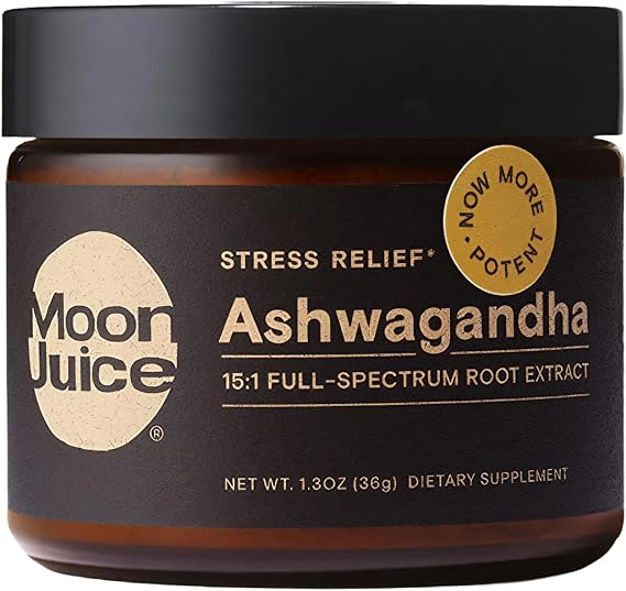Moon Juice, Organic Ashwagandha KSM-66 Extract, Stress, Focus & Mood, 1.3oz | 15:1 full-spectrum root powder, vegan, non-GMO, gluten-free, 72 servings