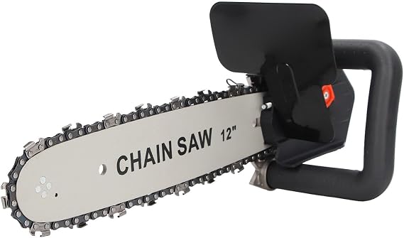 Angle Grinder Chainsaw Attachment Woodworking Pruning Tool Electric Converter Safety Guard Bracket, Electric Chain Saw Converter Accessories for Wood Cutting Tool for Angle Grinder M10 M14