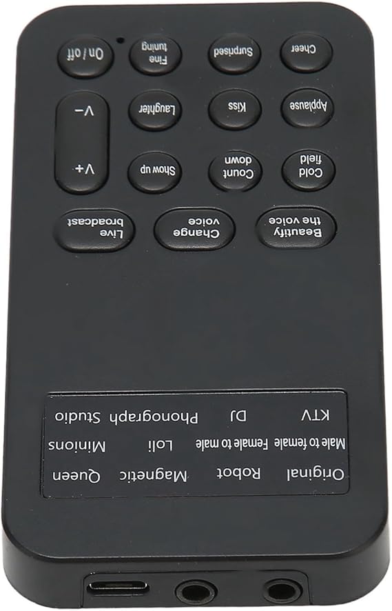 Handheld Ghostface Voice Changer Voice Changer Device, ABS Material Voice Changer with 8 Sound Effects for Phone Calling, Gaming - Black