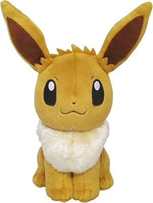 Sanei Pokemon All Star Series Eevee Stuffed Plush, 8, Brown PP07