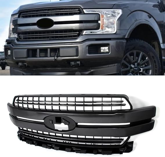 Front Bumper Grill Fits 2018 2019 2020 Ford F150 Lariat Style