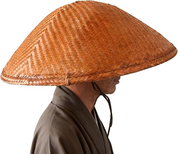 Handmade Bamboo Hat, Samurai Cosplay Hat (19.7" x 7")