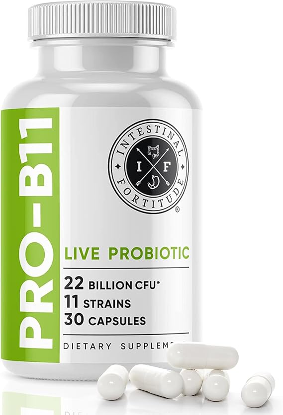 Intestinal Fortitude PRO-B11 Probiotic Gut Health 22 Billion CFU 30 Count
