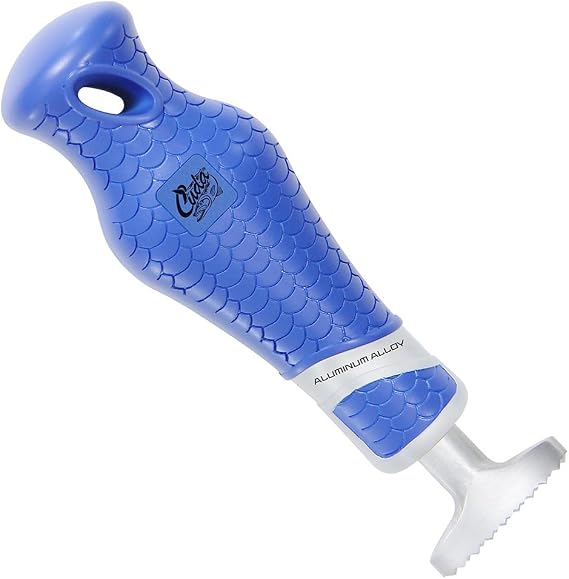 CUDA 6" Skin Gripper Durable Aluminum Alloy Dual Position Handle Fishing Accessory Fish Filleting Tool with Non-Slip Scale Pattern Grip