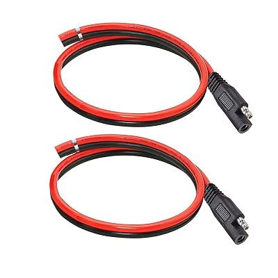 10AWG SAE Connector, Solar Panel Extension Cable with 1FT Quick Connector for Tender Motorcycle Cars Tractor.2Pack