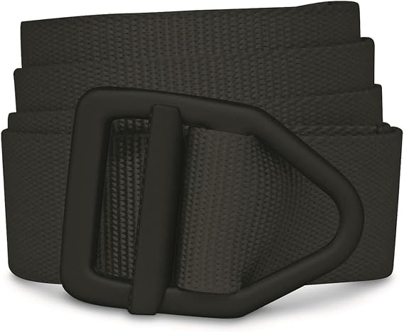 Bison Designs 38mm Wide Light Duty Belt with Black Buckle (Black, 46-Inch Maximum Waist/X-Large)