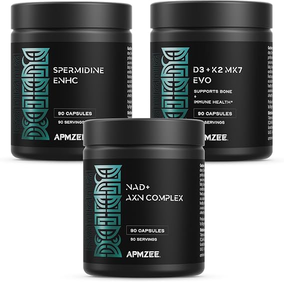Longevity & Cellular Health Starter Pack – NAD+, Spermidine & D3 K2 | Vitality | Cellular Repair | Daily Wellness