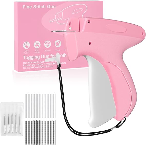 Quick Clothing Fixer with 6 Fine Needles, 2000 Pcs Tagging Gun Fasteners
