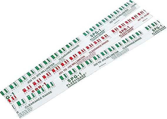 Allstar Performance Plastigage, 0.002-0.006 in and 0.025 to 0.076 mm Measurement Range, 12 in Strips, Green/Red, Kit