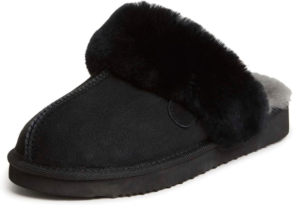 Fireside by Dearfoams womens Sydney Genuine Shearling Scuff