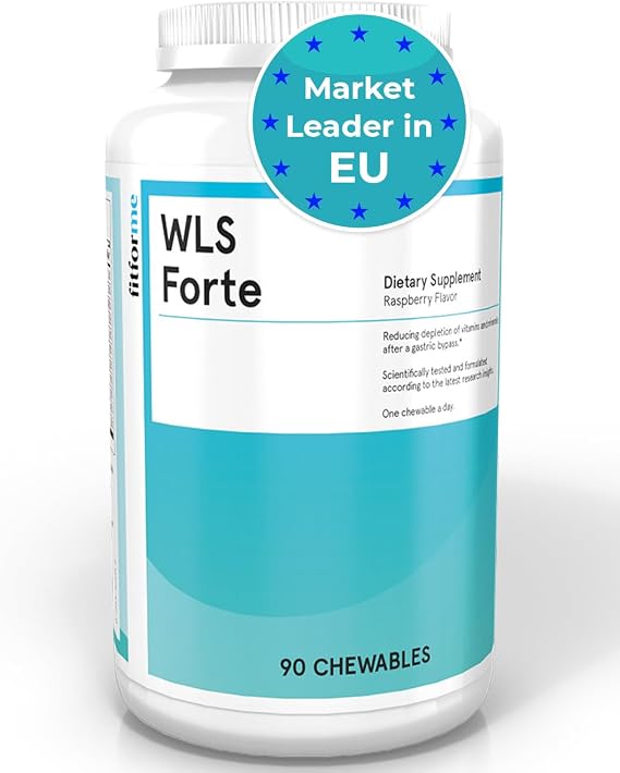 FitForMe Bariatric Multivitamins After Gastric Bypass - One a Day WLS Forte Chewable - 90 Days Supply of Vitamins & Minerals, Scientifically Proven - Last Batch