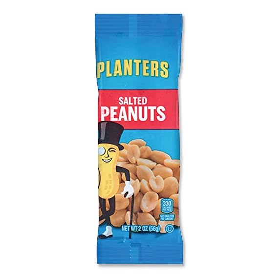 Planters Salted Peanuts, 2 Oz., 144/Case