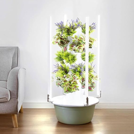 Hydroponic Tower Grow Kit, Hydroponic Growing System 20/28/36 Pods, Hydroponic Tower, Garden Hydroponic Growing System Vertical Hydroponic Tower Garden Aeroponics Growing Kit for Vegetables,36pods