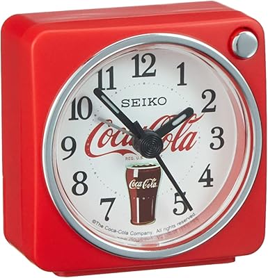 Seiko QHE905R Coca-Cola Beep Alarm Clock, Red, 8.5 x 7 x 5.1 cm