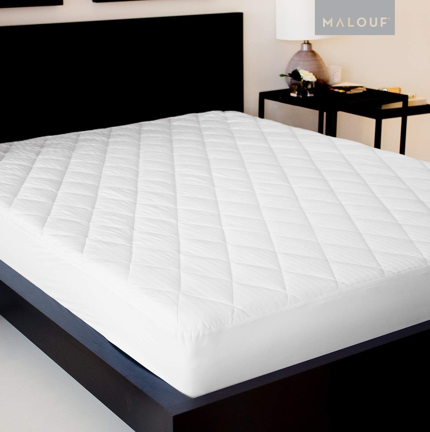 SLEEP TITE Quilted Mattress Pad with Soft Down Alternative Fill - Hypoallergenic - Twin