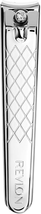 Revlon Toenail Clipper, Silver, 1 Count | Toenail clipper with file and curved blade for accurate, easy trimming and grooming.
